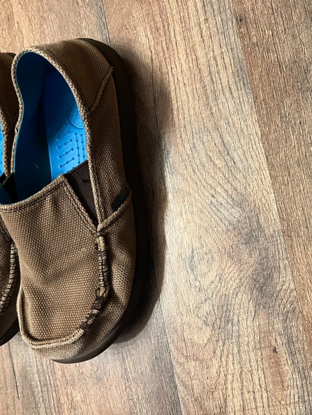 CROCS Boy's Tan Slip-On Loafers - Picture 2 of 4